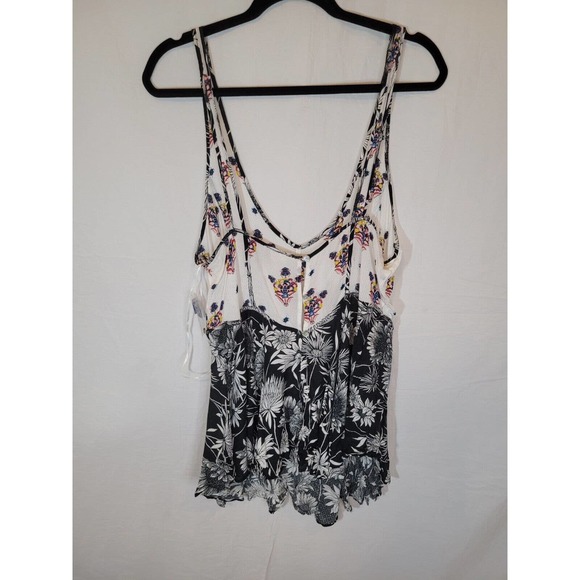 Free People Double Floral Print Swing Tank Size Large - Picture 5 of 5